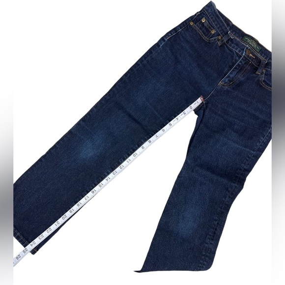 Lauren Jeans Co Ralph Lauren Dark Wash Straight Leg Jeans Size 4P - Picture 6 of 15